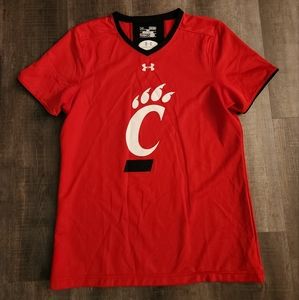 Under Armor Cincinnati Bearcats Women's Dry Fit V Neck Shirt Medium